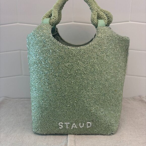 š¢STAUD Beaded Cote Bag - BABY TURTLE - Green and White š¢ - Picture 4 of 16